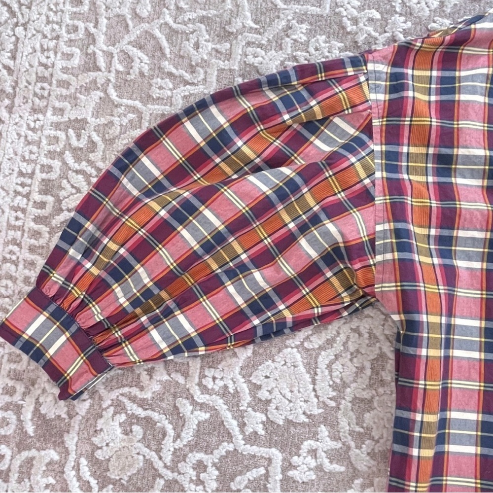 Lauren Ralph Lauren Tie Neck Plaid Blouse - Picture 13 of 16